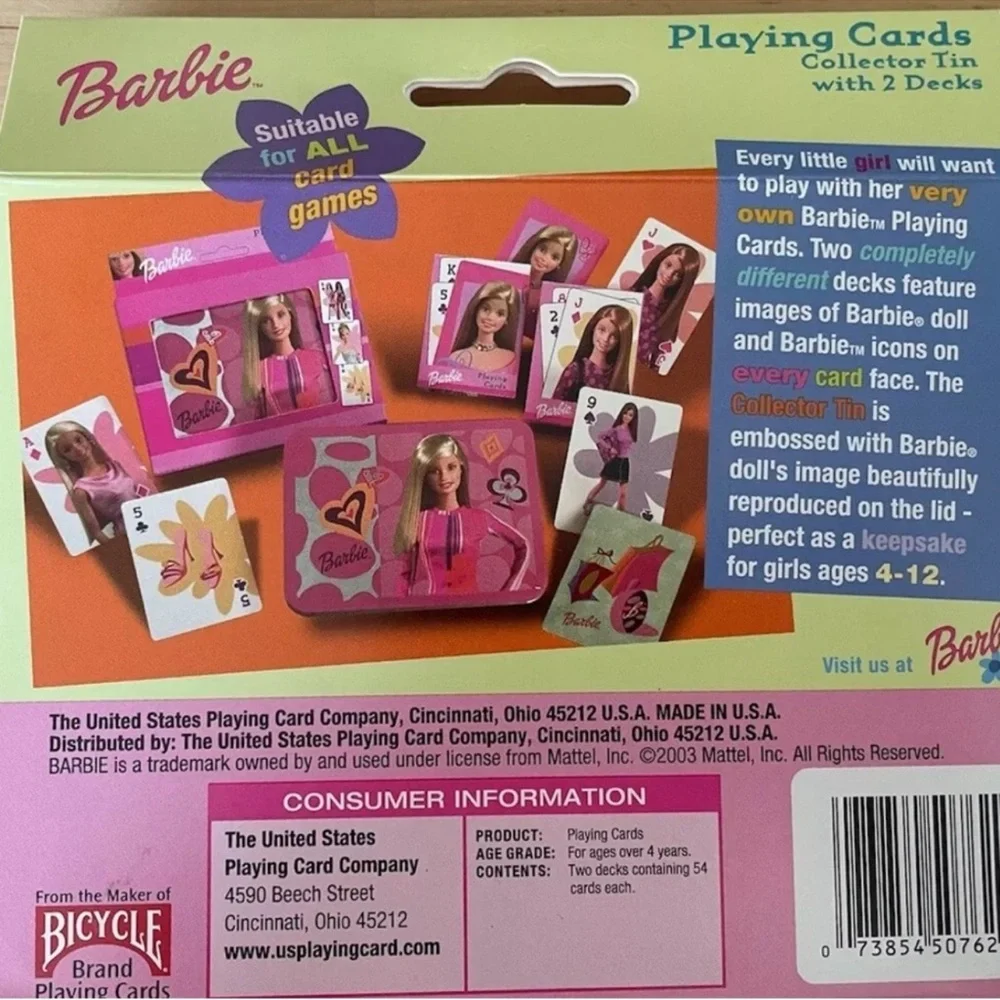 PRICE FIRM RARE Barbie Pink Playing Cards Collector Set - Picture 2 of 16